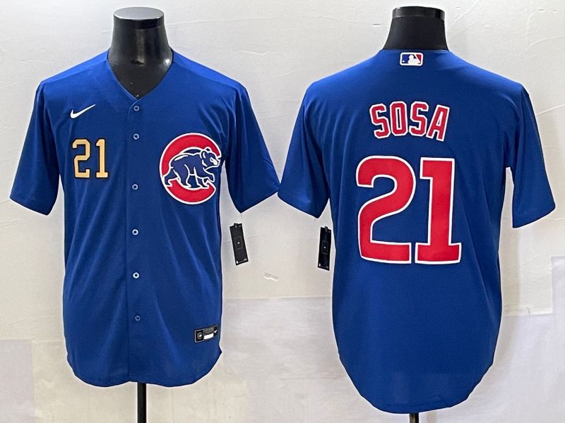 Men 2025 Chicago Cubs #21 Sosa Blue Game Nike MLB Jersey style 4->chicago cubs->MLB Jersey